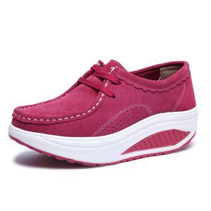 מאמאדו - כל מה שאמא צריכה הנעלה Women Casual Shoes Athletic Shook Shoes Round Toe Lace Up Shoes Soft Sole Shoes