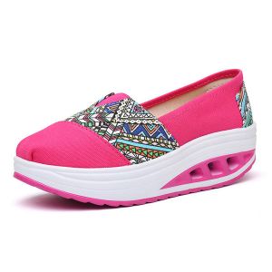 מאמאדו - כל מה שאמא צריכה הנעלה Pattern Match Rocker Sloe Shoes Slip On Fitness Shoes Athletic Sport Shoes