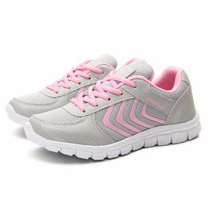 מאמאדו - כל מה שאמא צריכה הנעלה New Women Sport Shoes Casual Athletic Flats Comfortable Running Outdoor Lace Up Shoes
