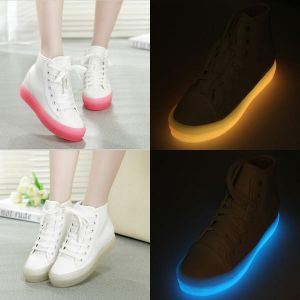 מאמאדו - כל מה שאמא צריכה הנעלה Fluorescence Brilliant High Top Platform Lace Up Sneaker Shoes