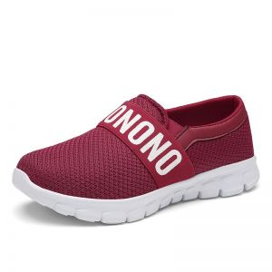 מאמאדו - כל מה שאמא צריכה הנעלה Breathable Causal Knitting Comfy Slip On Sport Shoes