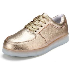 מאמאדו - כל מה שאמא צריכה הנעלה Unisex USB LED Light Lace Up Luminous Couple Shoes Sportswear Sneaker Casual Shoes