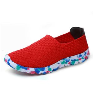 מאמאדו - כל מה שאמא צריכה הנעלה US Size 5-13 Women Hand-made Knit Shoes Casual Breathable Comfortable Walking Shoes Outdoor Flats