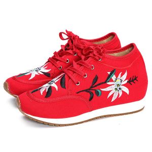 מאמאדו - כל מה שאמא צריכה הנעלה Chinese Embroidered Lace Up Casual Round Toe Shoes