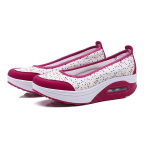 מאמאדו - כל מה שאמא צריכה הנעלה US Size 5-10 Women Casual Outdoor Sport Breathable Rocker Sole Shoes Flat Athletic Shoes