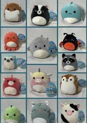 מאמאדו - כל מה שאמא צריכה בובות פרווה  Squishmallow 5" Kellytoy Super Soft Plush Doll Pet (14 Styles)