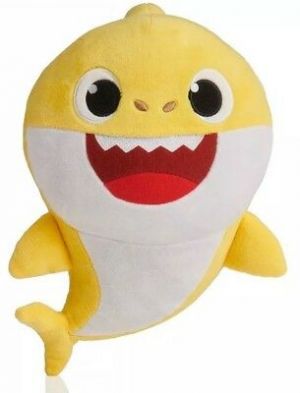 מאמאדו - כל מה שאמא צריכה בובות פרווה  New PINKFONG Baby Shark Singing Plush English Yellow Doll WoWwee IN HAND