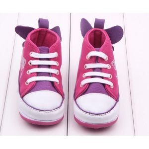 מאמאדו - כל מה שאמא צריכה נעלי תינוקות Baby Girl Butterfly Decorated Princess Toddler Canvas Shoes 