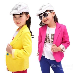 מאמאדו - כל מה שאמא צריכה תחפושות לתינוקות 2015 New Baby Girls Candy Colour Suit Jacket Coat Kids Outwear Clothes 3-7Y