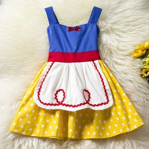 מאמאדו - כל מה שאמא צריכה תחפושות לתינוקות Baby Kid Girls Bowknot Dots Printed Sleeveless Princess Dress Halloween Costumes 