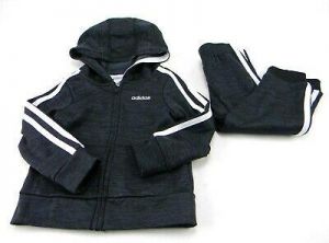    adidas Baby Boy Active Athletic 2-pc Set Suit Hoodie/Pants Sz 4T Charcoal Black