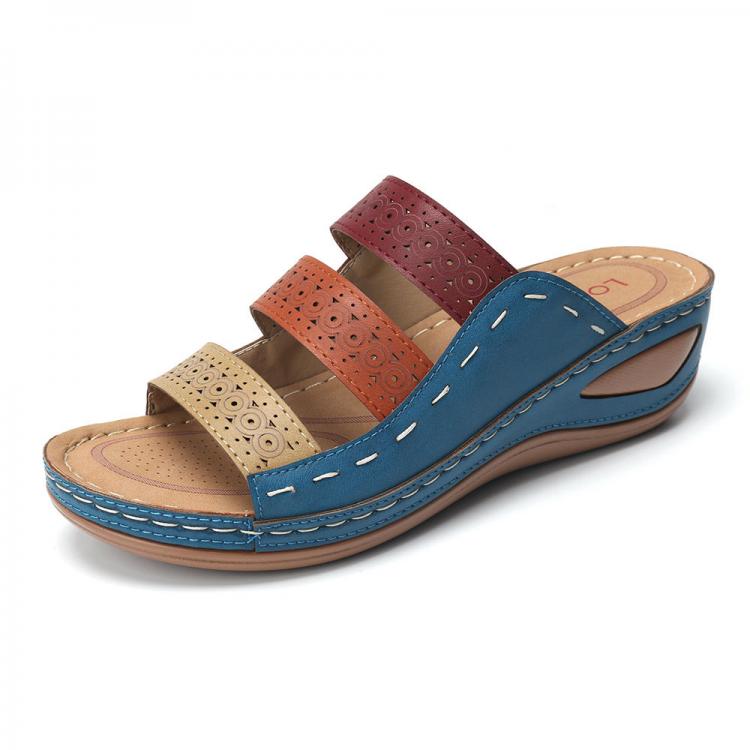 מאמאדו - כל מה שאמא צריכה הנעלה Lostisy Large Size Women Hollow Out Rainbow Stitching Slippers