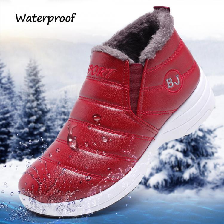 מאמאדו - כל מה שאמא צריכה הנעלה Women Plush Lining Waterproof Non-slip Winter Athletic Casual Shoes Sneakers